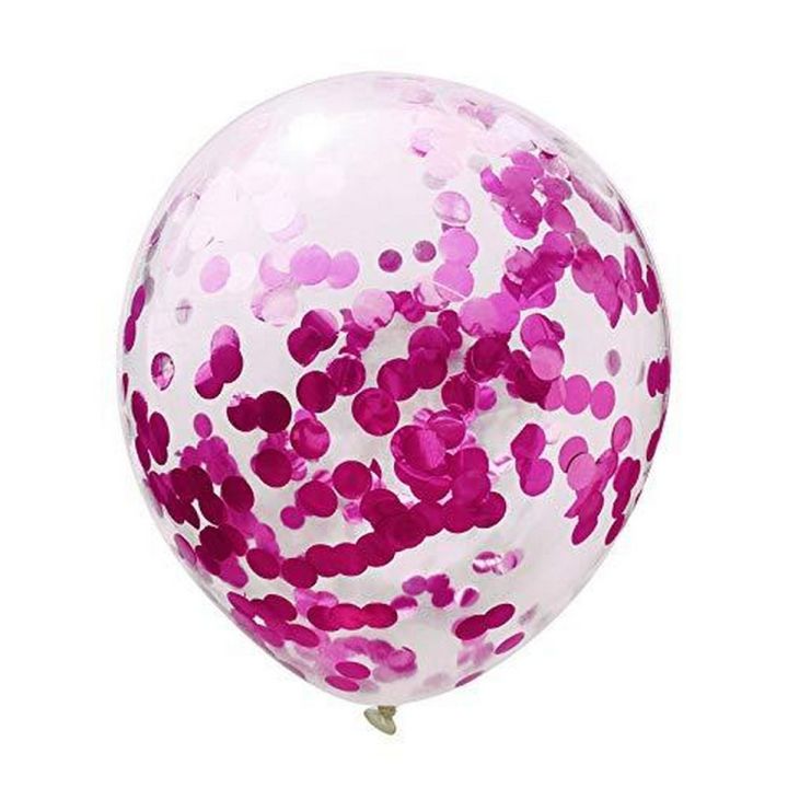 Confetti Transparent Balloons - Pack Of 10