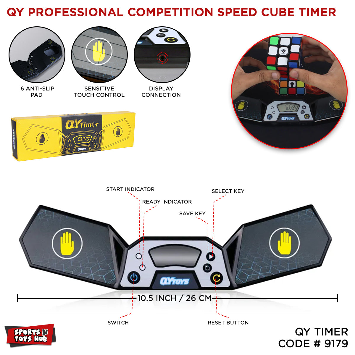 Quyosh Timer QY Speed Cubing Timer – Sports n Toys Hub