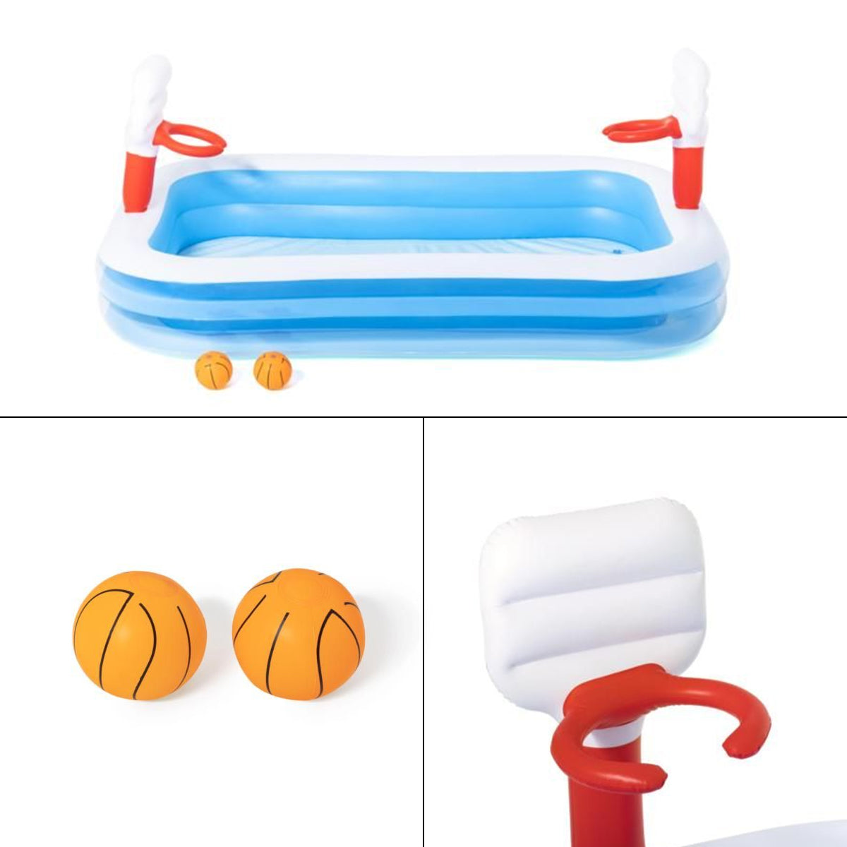 Bestway 8.2 FT x 6.5 FT x 40 IN Basket Ball Pool - 54122