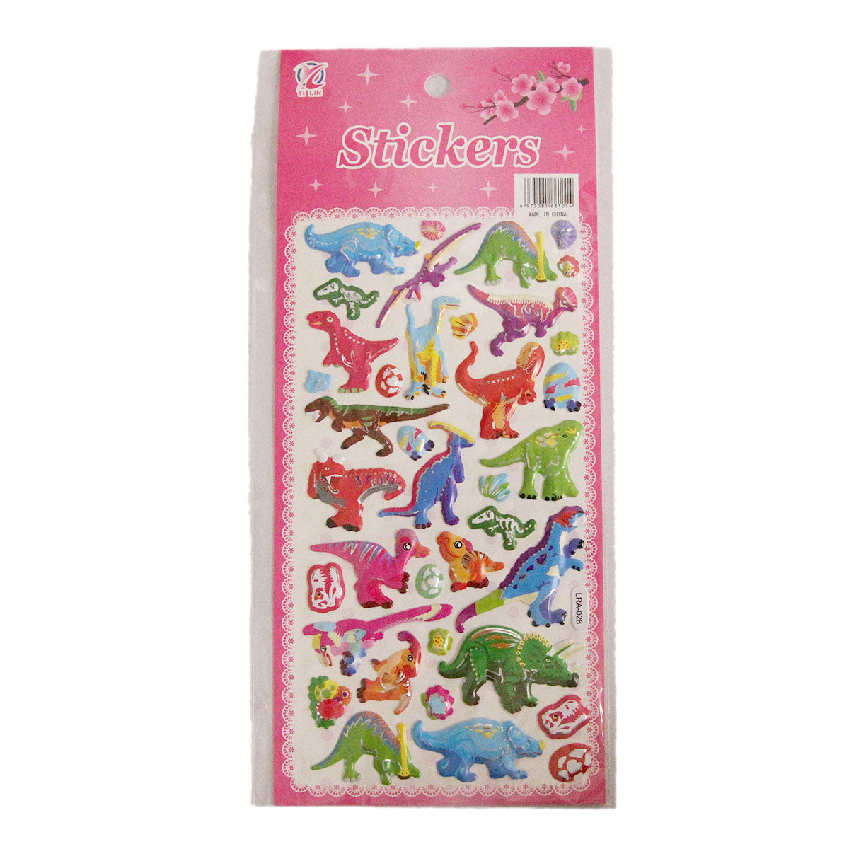 3D Cartoon Characters Dino Printed Stickers