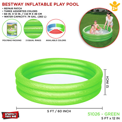Bestway 5 Ft IInflatable Play Swimming Pool For Kids - 51026