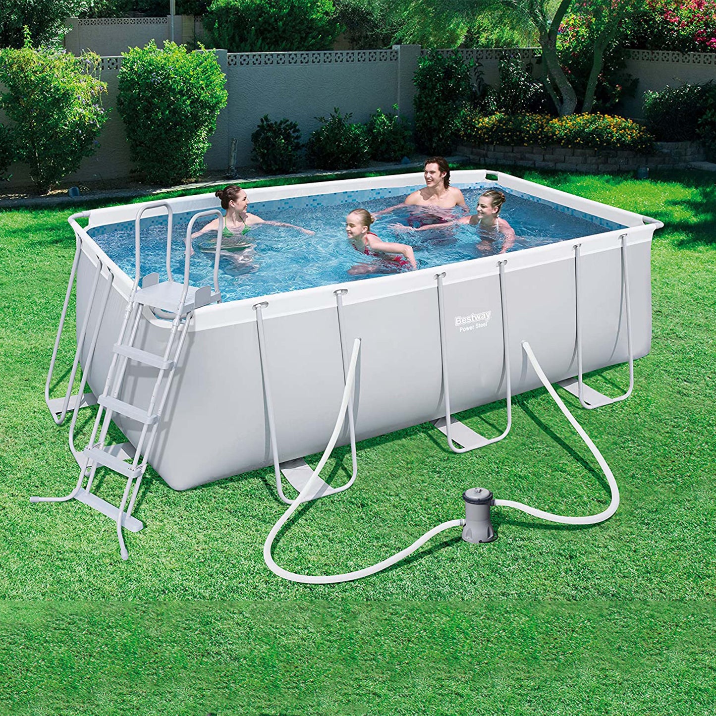 Bestway 2010 mm x 1220 mm x 4120 mm mm Power Steel Rectangular Pool - 56456