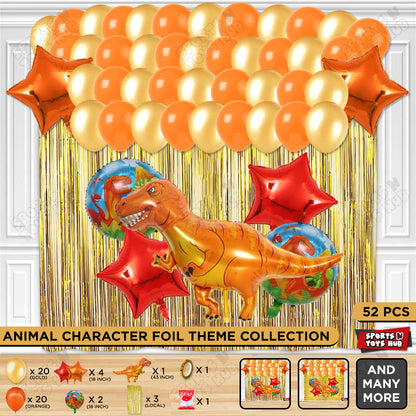 T-Rex Dino Foil Balloon Theme Decoration Set
