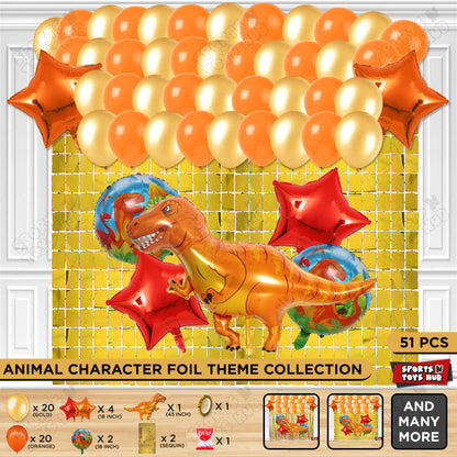 T-Rex Dino Foil Balloon Theme Decoration Set
