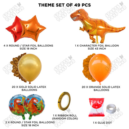 T-Rex Dino Foil Balloon Theme Decoration Set