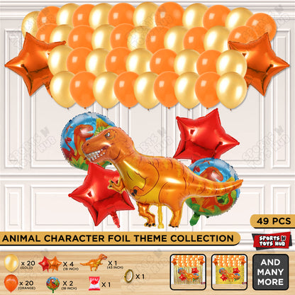 T-Rex Dino Foil Balloon Theme Decoration Set