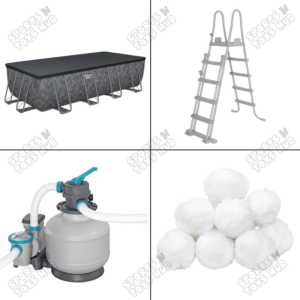 Bestway APX 365 Rectangle Above Ground Pool Set - 561KA