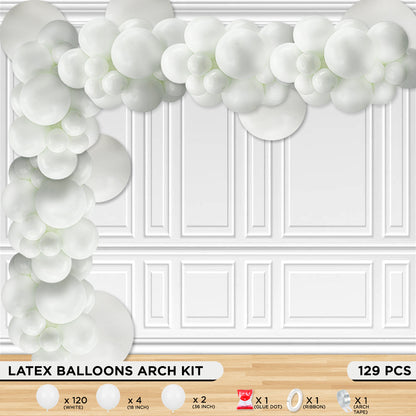 White Latex Solid Latex Balloons Available In 9, 12, 18 & 36 Inch Sizes