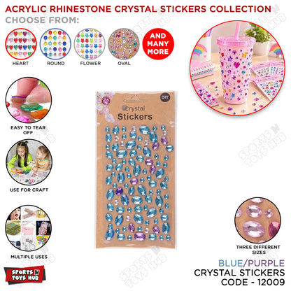 Acrylic Rhinestone Crystal Sticker – Self-Adhesive Sparkling Gems Stickers for DIY Crafts