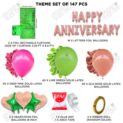 Happy Anniversary Rose Gold Vintage Foil Letter Arch Theme Collection