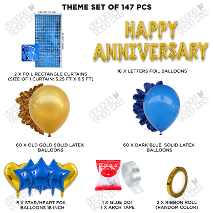 Happy Anniversary Gold Foil Letter Arch Theme Collection