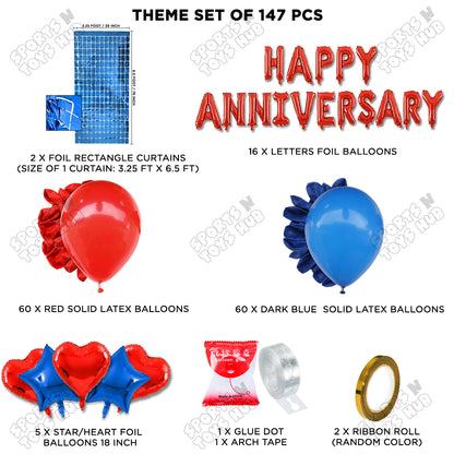 Happy Anniversary Red Foil Letter Arch Theme Collection