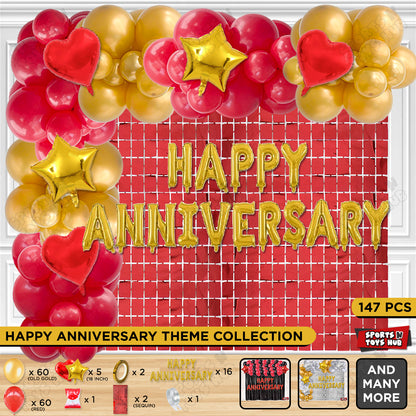 Happy Anniversary Gold Foil Letter Arch Theme Collection