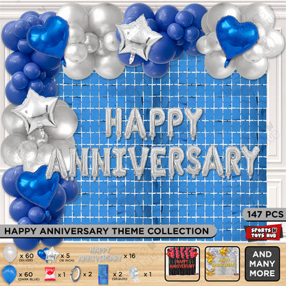 Happy Anniversary Silver Foil Letter Arch Theme Collection