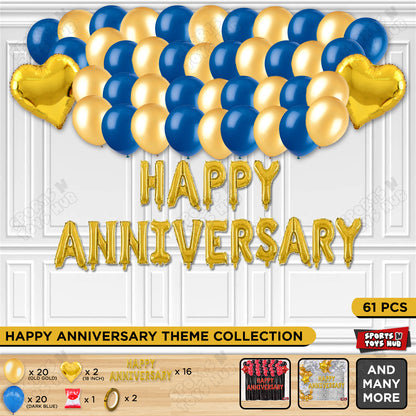 Happy Anniversary Gold Foil Letter Garland Theme Collection
