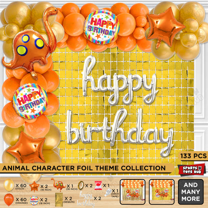 Bronto-saurus Cursive Foil Letter Balloon Arch Theme Collection