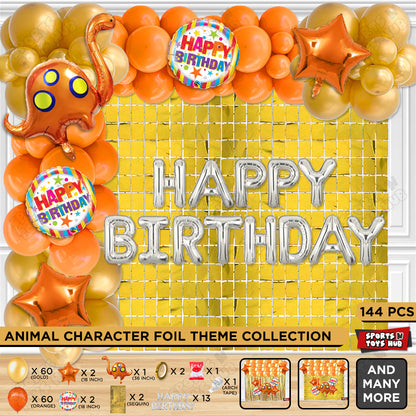 Bronto-saurus Foil Letter Balloon Arch Theme