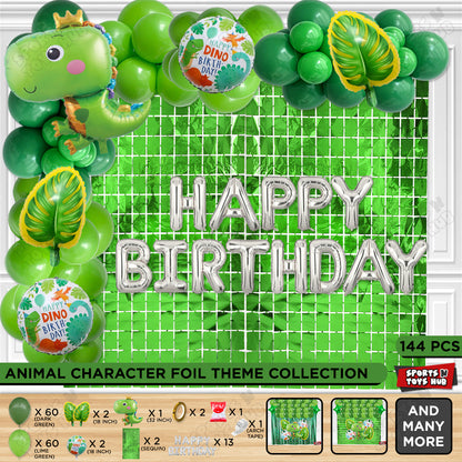 Happy Dino Foil Letter Balloon Arch Theme