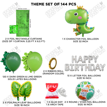 Happy Dino Foil Letter Balloon Arch Theme