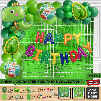 Happy Dino Foil Letter Balloon Arch Theme