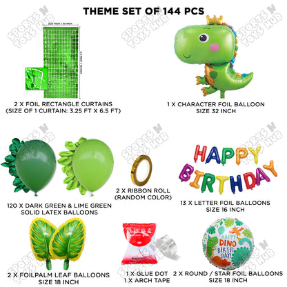 Happy Dino Foil Letter Balloon Arch Theme