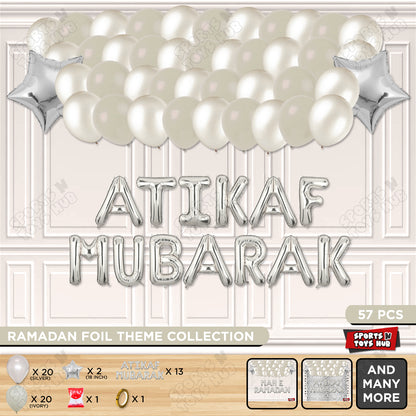 Atikaf Mubarak Foil Balloon Garland Theme Collection