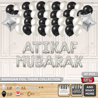 Atikaf Mubarak Foil Balloon Garland Theme Collection