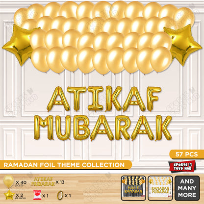 Atikaf Mubarak Foil Balloon Garland Theme Collection