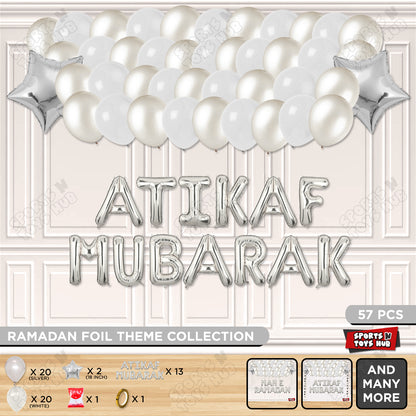 Atikaf Mubarak Foil Balloon Garland Theme Collection