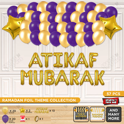 Atikaf Mubarak Foil Balloon Garland Theme Collection