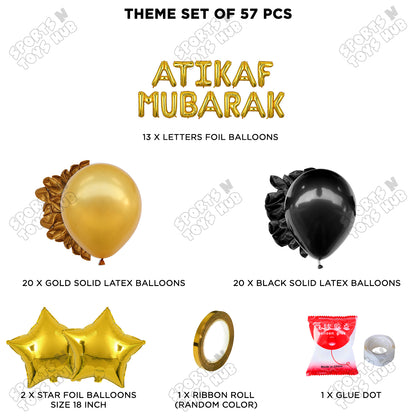 Atikaf Mubarak Foil Balloon Garland Theme Collection