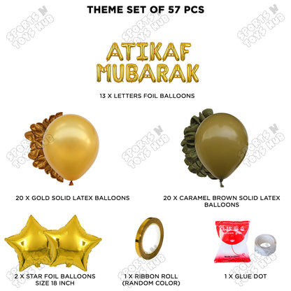 Atikaf Mubarak Foil Balloon Garland Theme Collection