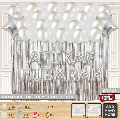 Atikaf Mubarak Foil Balloon Curtain Theme Collection