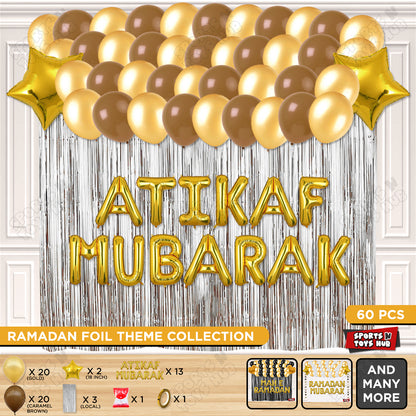Atikaf Mubarak Foil Balloon Curtain Theme Collection