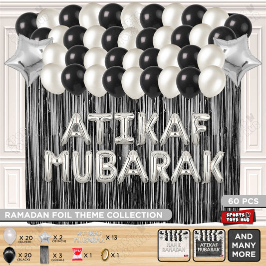 Atikaf Mubarak Foil Balloon Curtain Theme Collection