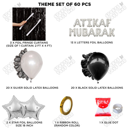 Atikaf Mubarak Foil Balloon Curtain Theme Collection