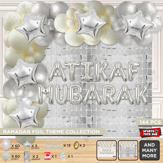 Atikaf Mubarak Foil Balloon Arch Theme Collection