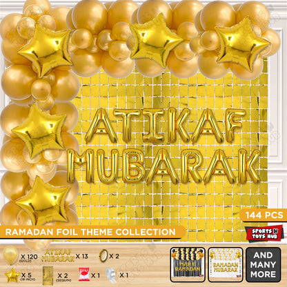 Atikaf Mubarak Foil Balloon Arch Theme Collection