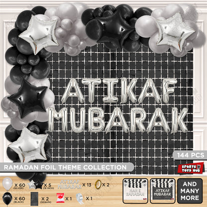 Atikaf Mubarak Foil Balloon Arch Theme Collection