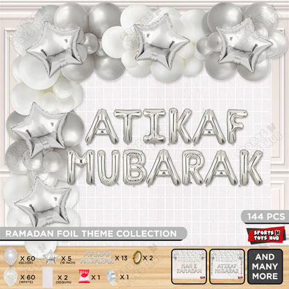 Atikaf Mubarak Foil Balloon Arch Theme Collection