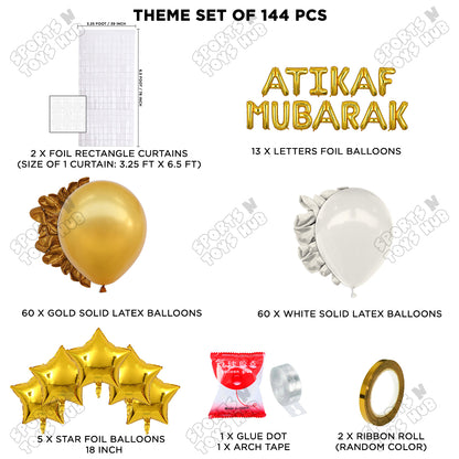 Atikaf Mubarak Foil Balloon Arch Theme Collection
