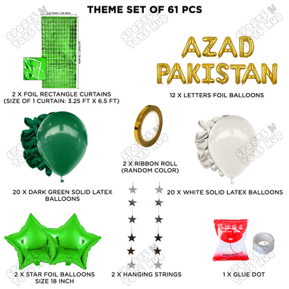 Azad Pakistan Foil Letters Theme Collection