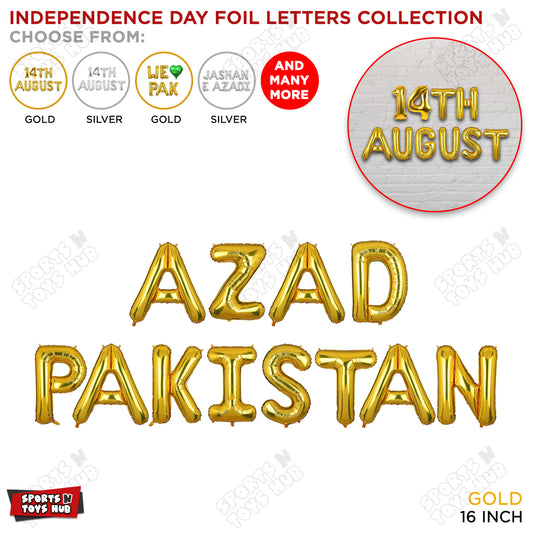 Azad Pakistan Foil Letters Balloon