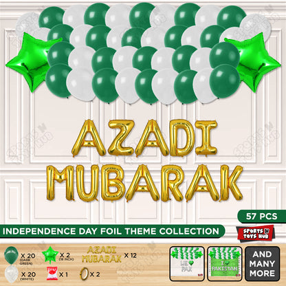 Azadi Mubarak Foil Letters Theme Collection