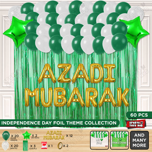 Azadi Mubarak Foil Letters Theme Collection