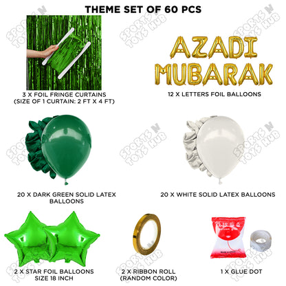 Azadi Mubarak Foil Letters Theme Collection