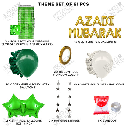 Azadi Mubarak Foil Letters Theme Collection