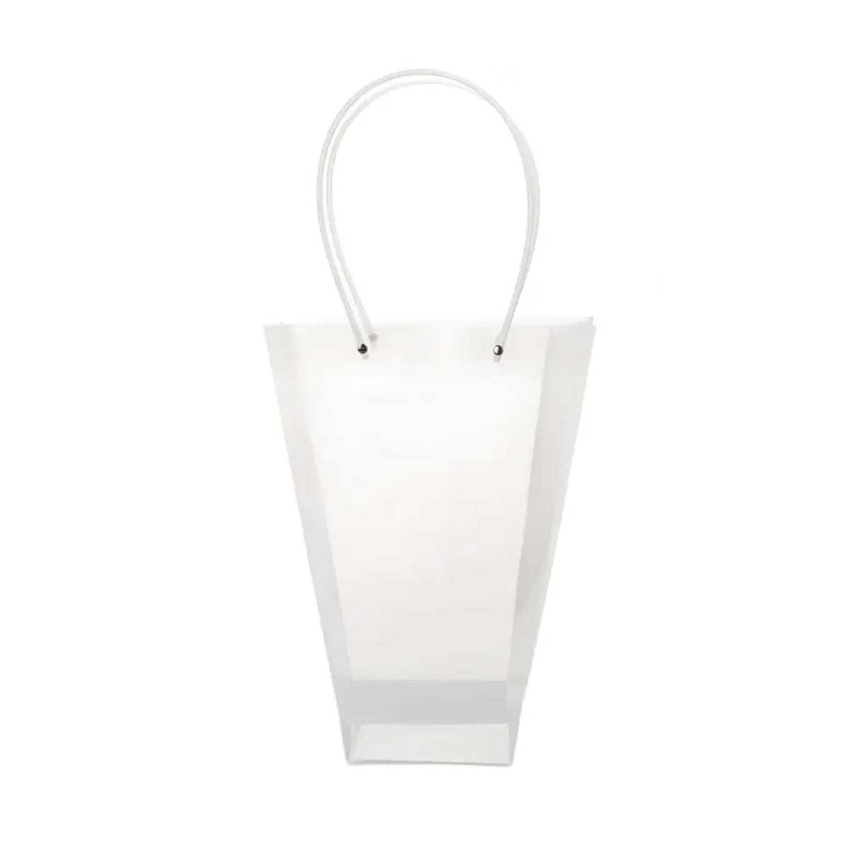 Transparent PVC Flower Bouquet Tote Bags with Long Pipe Handles – Pack of 1