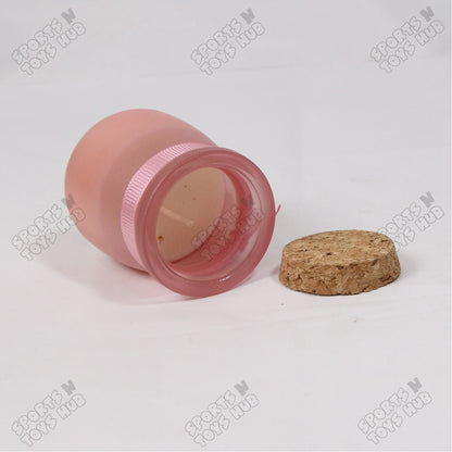 Jar Candle With Cork Lid Romantic Fragrance Scented Candle - Pink