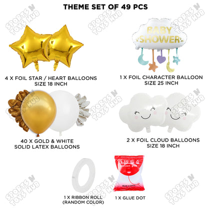 Baby Shower Cloud Foil Balloon Set Theme